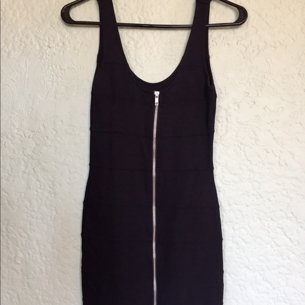 H&M Black bandage dress with back zipper enclosure